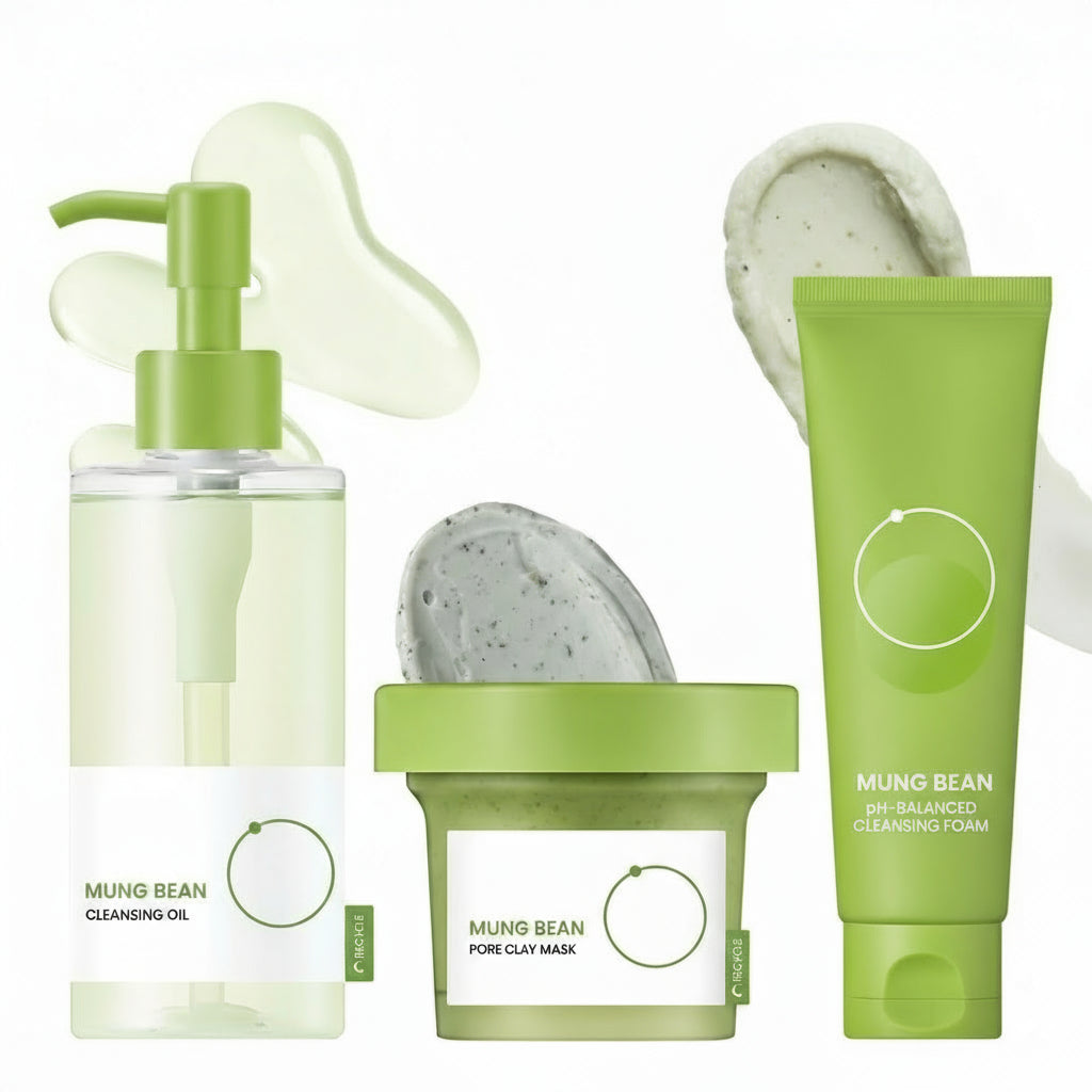 Mung Bean Cleansing Oil • Cleansing Foam • Clay Mask